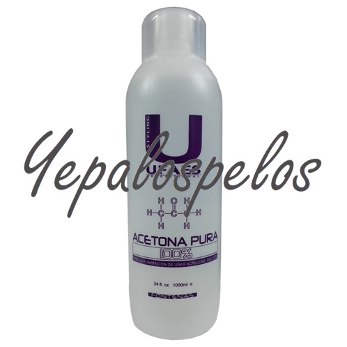 ACETONA PURA 100%  UFAES 1 LITRO - ELIMINA UÑAS ACRILICAS Y DE GEL