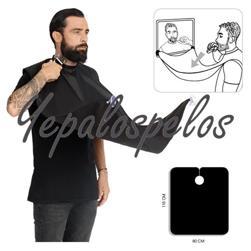 CAPA DE CORTE PARA BARBA CON VENTOSAS