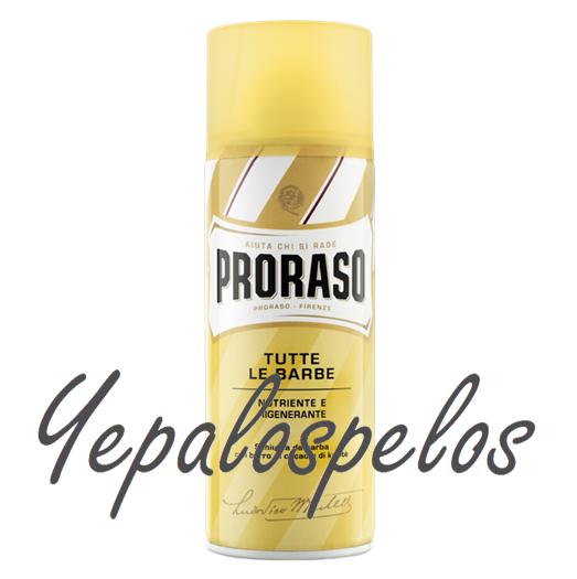 PRORASO YELLOW ESPUMA AFEITAR MANTECA CACAO Y KARITE 300ml