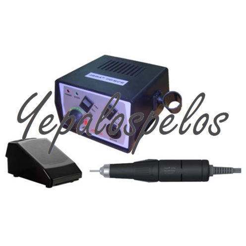 TORNO MICROMOTOR BLACK 35000 rpm 65W CON MANGO Y PEDAL