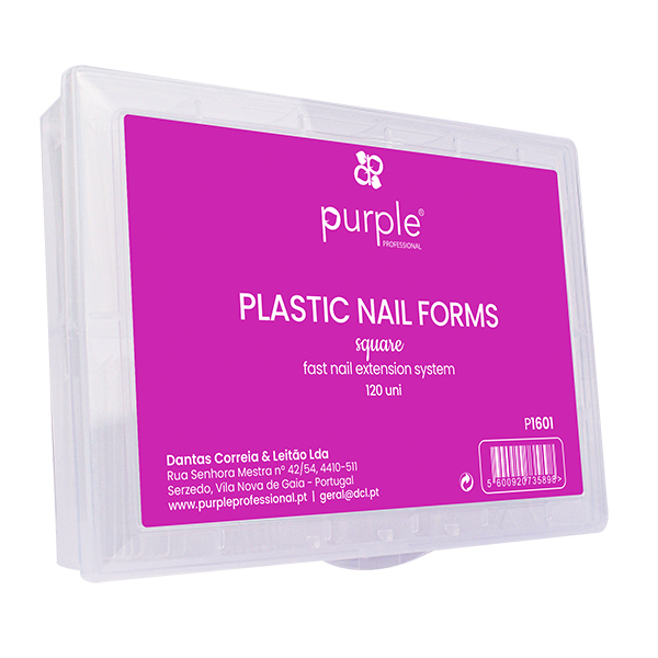 PLASTIC SQUARE NAIL FORMS (120 uni)