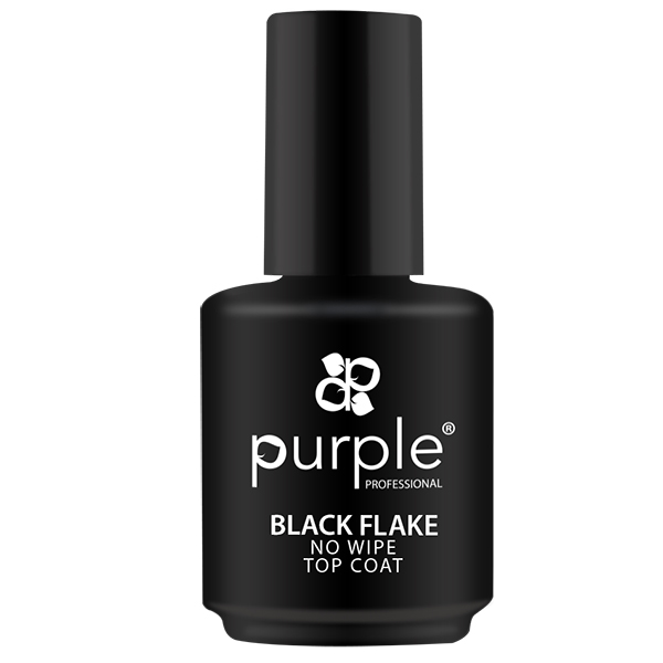 BLACK FLAKE NO WIPE TOP COAT 15ml