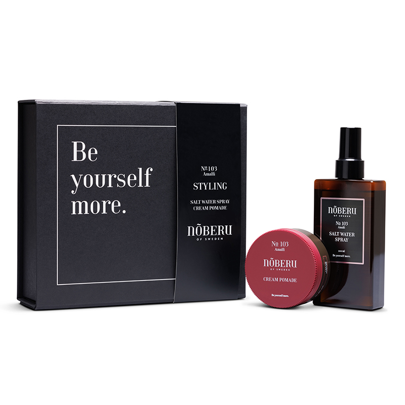 NOBERU ESTUCHE REGALO STYLING - AGUA SAL MARINA + POMADA CREMA