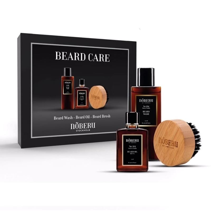 NOBERU ESTUCHE REGALO BARBA - CHAMPÚ + ACEITE + CEPILLO