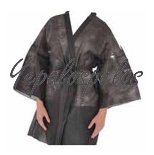 KIMONO DESECHABLE TNT NEGRO C/ BOLSILLO 35gr/m unidad