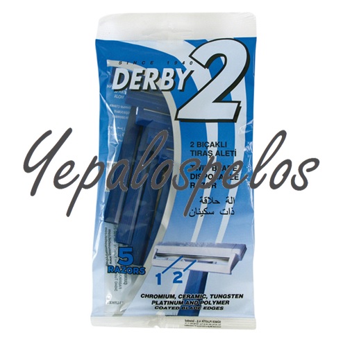 BOLSA 5 MAQUINILLAS DE AFEITAR 2-HOJAS DERBY