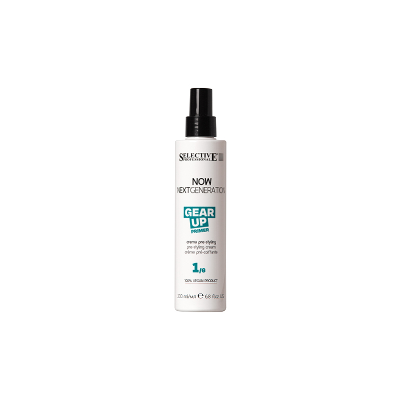 NOW GEAR UP - CREMA PRE-STYLING 200 ml - FIJACIÓN 1/6